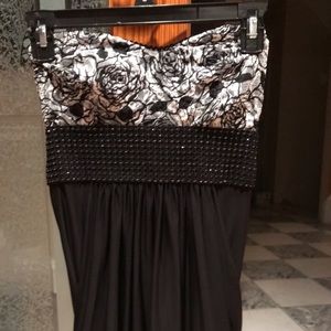 Black and white cocktail dress